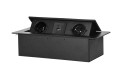 Gniazdo 2x2P+Z 2xUSB wpuszczane w blat czarne Orno sklep prosper