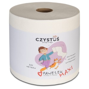 Ręczniki papierowe Pawełek maxi 200 metrów - Czystuś