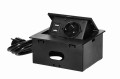 Gniazdo meblowe schuko 1x2P+Z, 2xUSB wpuszczane w blat z przewodem 1,5m czarne