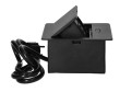 Gniazdo 1x2P+Z, 2xUSB wpuszczane w blat z przewodem 1,5m czarne Orno