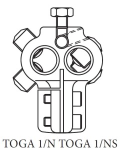 Zacisk transformatorowy TOGA 1 NS (M12, M16, M20, M30) - neutralny z otworem czołowym - BEZPOL