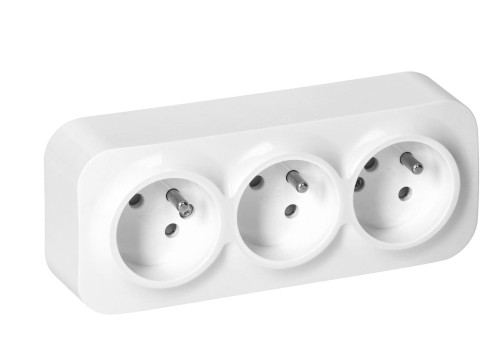 Gniazdo potrójne ToDo 2P+Z IP20 16A 230V AC białe