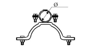 Uchwyt rury fi 50 WL-2 EP-WL-UR50-TAS - DELKAR