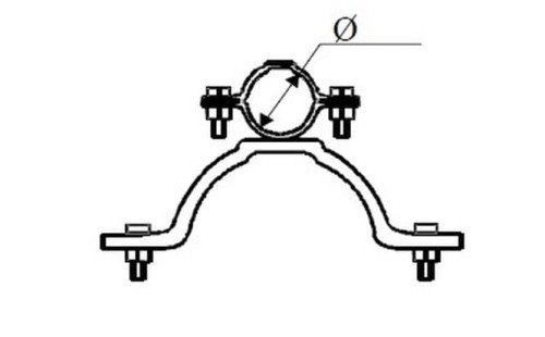 Uchwyt rury DELKAR WL-2 fi 50mm PROSPERSKLEP