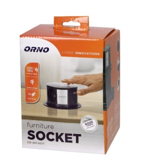 Gniazdo meblowe z ładowarką indukcyjną 3x2P+Z Qi 2xUSB