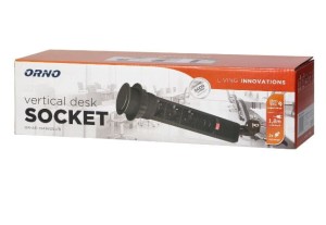 Gniazdo meblowe 3x2P+Z schuko z ładowarka USB i blokadą wysuwane z blatu