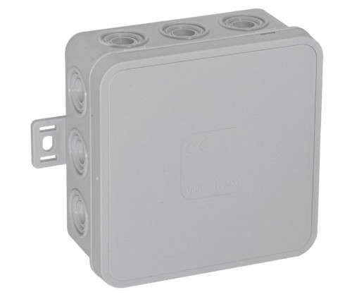 Puszka natynkowa Click 12 przepustów kablowych IP54 szara