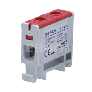 Złączka instalacyjna (24 sztuki) czerwona 1-torowa ERGOM ZJUN-16 do przewodów 16mm² 1000V ZJUN-16/RD