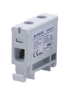 Złączka instalacyjna (24 sztuki) szara 1-torowa ERGOM ZJUN-16 do przewodów 16mm² 1000V ZJUN-16