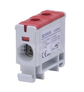 Złączka instalacyjna (20 sztuk) czerwona 1-torowa ERGOM ZJUN-35 do przewodów 35mm² 1000V ZJUN-35/RD 