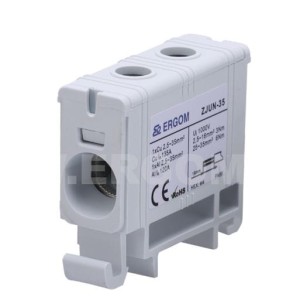 Złączka instalacyjna (20 sztuk) szara 1-torowa ERGOM ZJUN-35 do przewodów 35mm² 1000V ZJUN-35