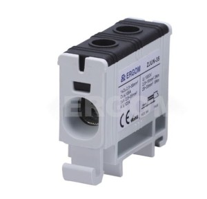 Złączka instalacyjna (20 sztuk) czarna 1-torowa ERGOM ZJUN-35 do przewodów 35mm² 1000V ZJUN-35/BK