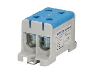 Złączka instalacyjna (3 sztuki) niebieska 2-torowa ERGOM ZJUN-2x95 do przewodów 95mm² 1000V ZJUN-2x95/BL