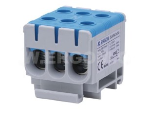 Złączka instalacyjna (5 sztuk) niebieska 3-torowa ERGOM ZJUN-3x50 do przewodów 50mm² 1000V ZJUN-3x50 /BL