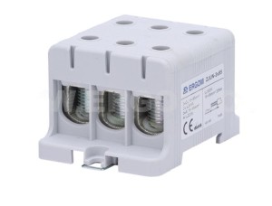 Złączka instalacyjna (3 sztuki) szara 3-torowa ERGOM ZJUN-3x95 do przewodów 95mm² 1000V ZJUN-3x95