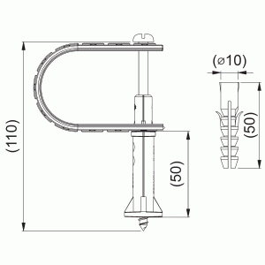 ENSTO SO 70.13 - Uchwyt dystansowy ø 12-47 mm
