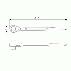 ENSTO CT6.1719 - Klucz zapadkowy 17/19mm
