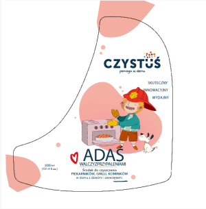 Adaś 3 litry płyn do czyszczenia piekarników, grilli, kominków w domu z dziećmi i zwierzętami - Czystuś