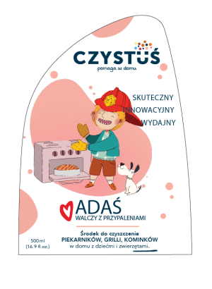 Adaś 500ml płyn do czyszczenia piekarników, grilli, kominków w domu z dziećmi i zwierzętami - Czystuś