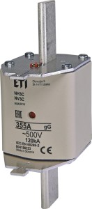 Wkładka topikowa WT 3C/gG 355A 500V - ETI Polam