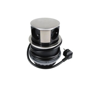 Gniazdo meblowe 4x250V AC 16A wysuwane z blatu z przewodem 150cm