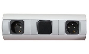 Gniazdo meblowe podwójne z wyłącznikiem 2x230V 16A ORNO OR-AE-1304 - ORNO POLSKA