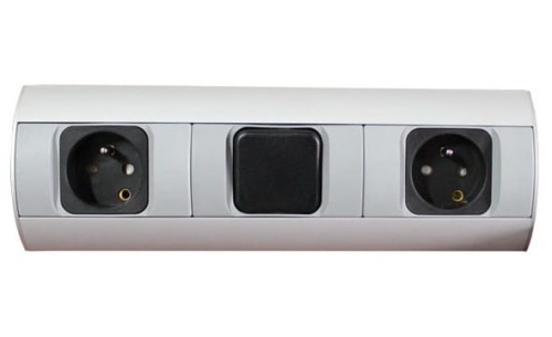 Gniazdo meblowe podwójne z wyłącznikiem 2x230V 16A ORNO OR-AE-1304 - ORNO POLSKA