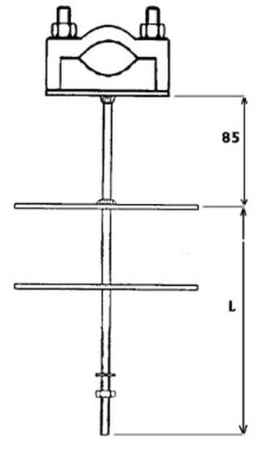 Uchwyt kabla z odsadzeniem 85mm UKZW 1D pojedynczy DELKAR PROSPERSKLEP