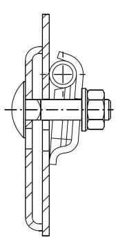 Zacisk do felcu prosty aluminiowy DELKAR 0-27A/AL