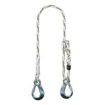 Linka bezpieczeństwa opasująca regulowana kręcona 1,6m z dwoma zatrzaśnikami AJ510 - (CL160R GG) - ASSECURO