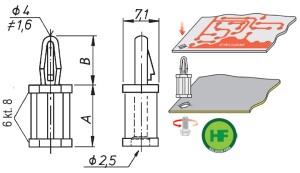 Element mocujący dystansowy P3/9 (100 sztuk) - ERGOM