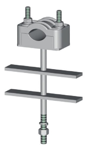 Uchwyt kompletny UKB do mocowania kabli na słupie ŻN BEZPOL_BK3407 2/200_Prospersklep