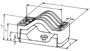 Uchwyt kablowy typu KS 25/36  - Id technik
