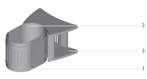 Uchwyt dystansowy do prowadzenia kabla na słupie BK3427 UPK - BEZPOL