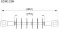 Wymiary izolatora ENSTO SDI 90.280