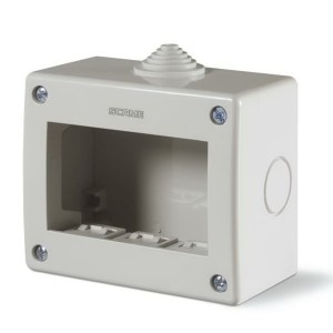 Puszka natynkowa 3 moduły IP40 Unibox 136.4123 do gniazda domowego szara - SCAME