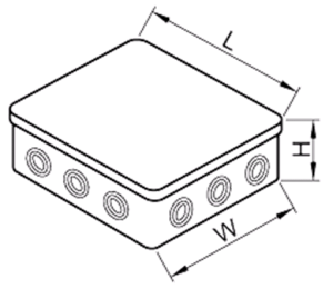 Puszka instalacyjna natynkowa SCABOMET 85x85x37 mm - SCAME