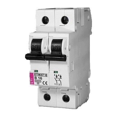 Wyłącznik ETIMAT10 2P 10kA charakterystyka B 10A 002123714 ETI