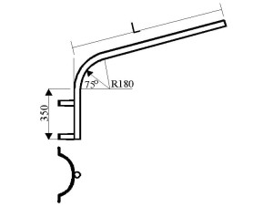 Wysięgnik WL 11 1m  na obejmie O-2/E - DELKAR