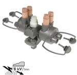 Zacisk TT4D 87 F5A (50-150 / 4x6-35Al/25Cu) satelitarny obustronnie przebijający izolację - SICAME