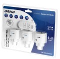 Gniazda schuko z pilotem 3+1 ORNO OR-GB-438GS_PROSPER