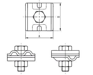 Zacisk DELKAR 6–8 potrójny ocynkowany