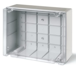 Puszka instalacyjna Scabox z wyższą podstawą i przezroczystym wieczkiem bez dławnic 686.431 - SCAME