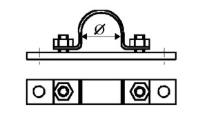 Uchwyt wysięgnika UWS - 48 do ściany - DELKAR