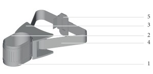 Uchwyt dystansowy z taśmą mocującą do prowadzenia kabla na słupie BK3428 UPKT - BEZPOL