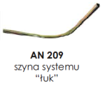 Szyna AN209 do systemu HERKULES - łuk R=600mm I=540mm - ASSECURO