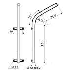 Wysięgnik WL 9 0.65x0.35m  - wysięg 350mm (z uchwytami do mocowania na ścianie budynków) - DELKAR