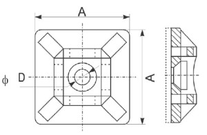 Uchwyt przykręcany E9 V0 element (100 sztuk) - ERGOM