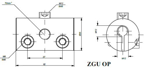Zacisk transformatorowy ZGU OP - BK6241 - BEZPOL