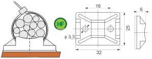 Uchwyt przykręcany E8 element (100 sztuk) - ERGOM